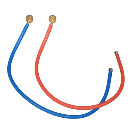 BK RESOURCES Flexible Water Line Connectors, Color Coded - (Red) Hot, (Blue) Cold WL-36